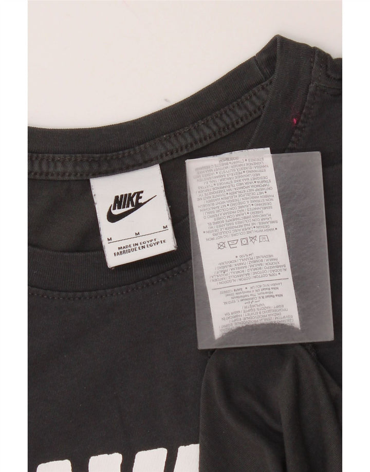 Tricou grafic Nike pentru bărbați Top din bumbac gri mediu