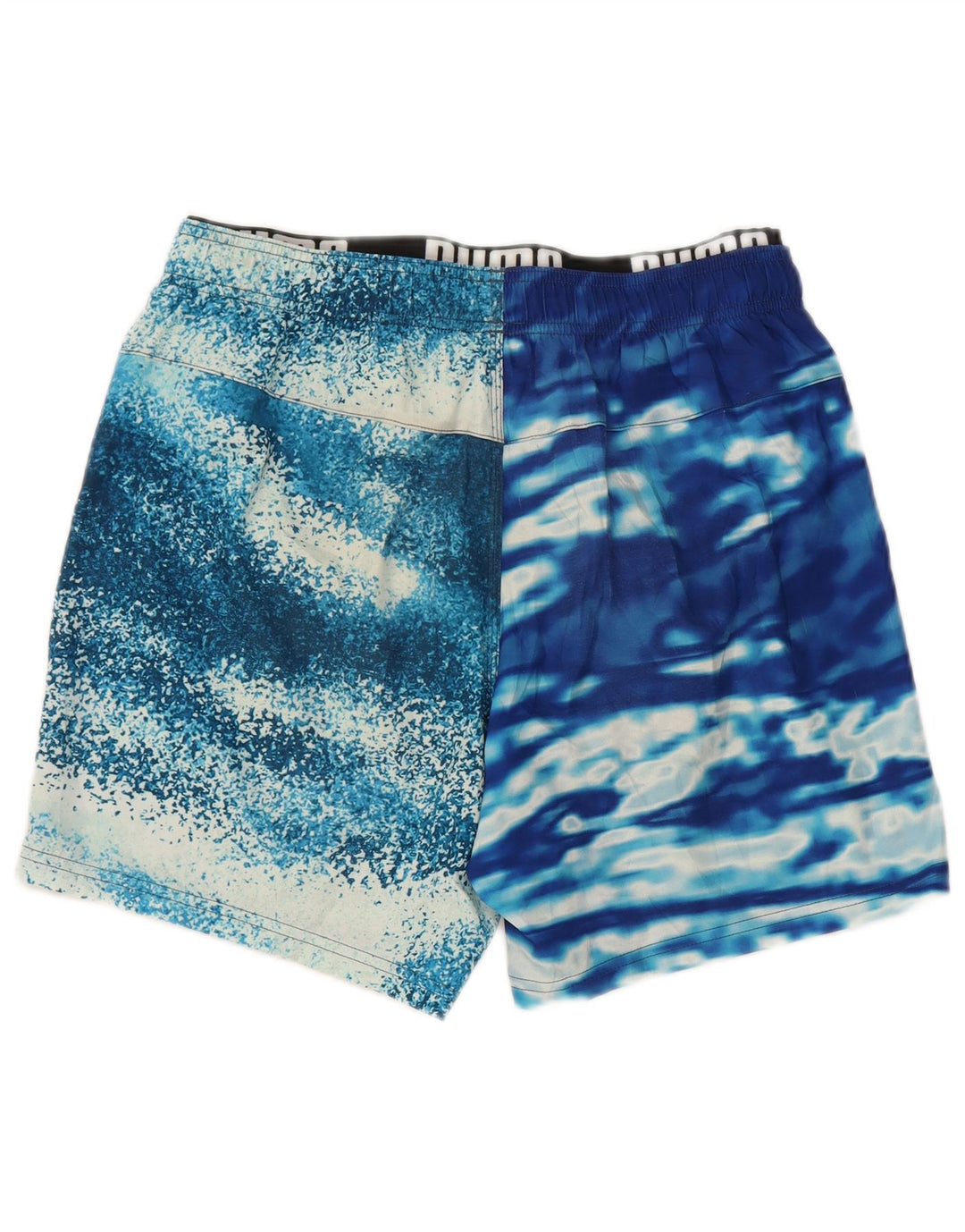 Pantaloni scurți de înot Puma pentru bărbați, din poliester Tie Dye, albastru mediu