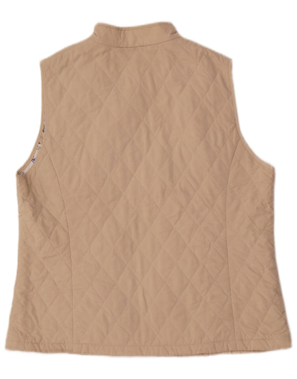 Marks & Spencer Womens Quilted Gilet UK 16 Large Beige