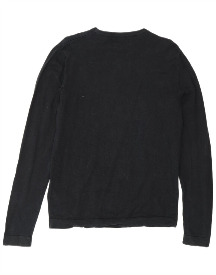 Pulover Jack & Jones pentru bărbați, cu gât crew, bumbac mic, negru