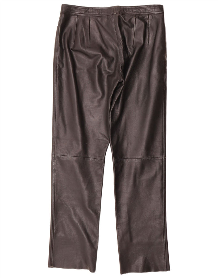 Maddox Pantaloni drepti din piele pentru femei IT 44 Medium W32 L32 Negru
