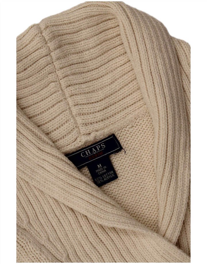 Pulover pentru damă Chaps cu gât șal, bumbac alb, mediu, 14 UK