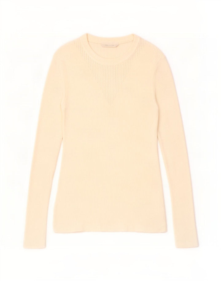 Hugo Boss Top pentru femei cu mânecă lungă UK 12 Medium Off White