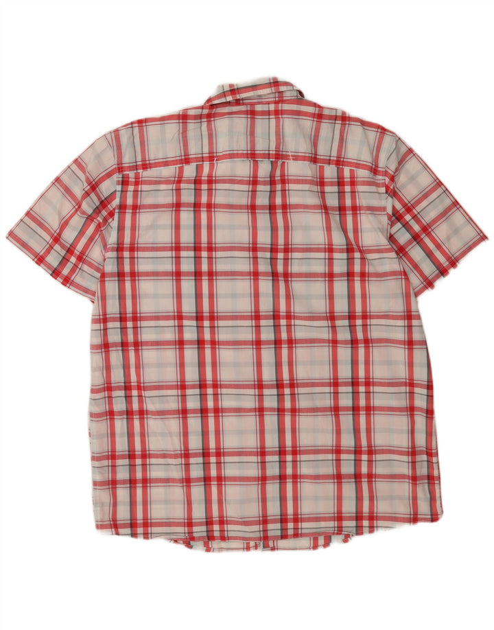 Cămașă Wrangler pentru bărbați, cu mânecă scurtă, în formă regulată, XL, bumbac cu carouri roșii