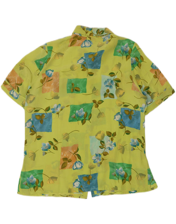 Bluză cămașă cu mânecă scurtă pentru femei CHERIE, IT 48 XL, verde, florală