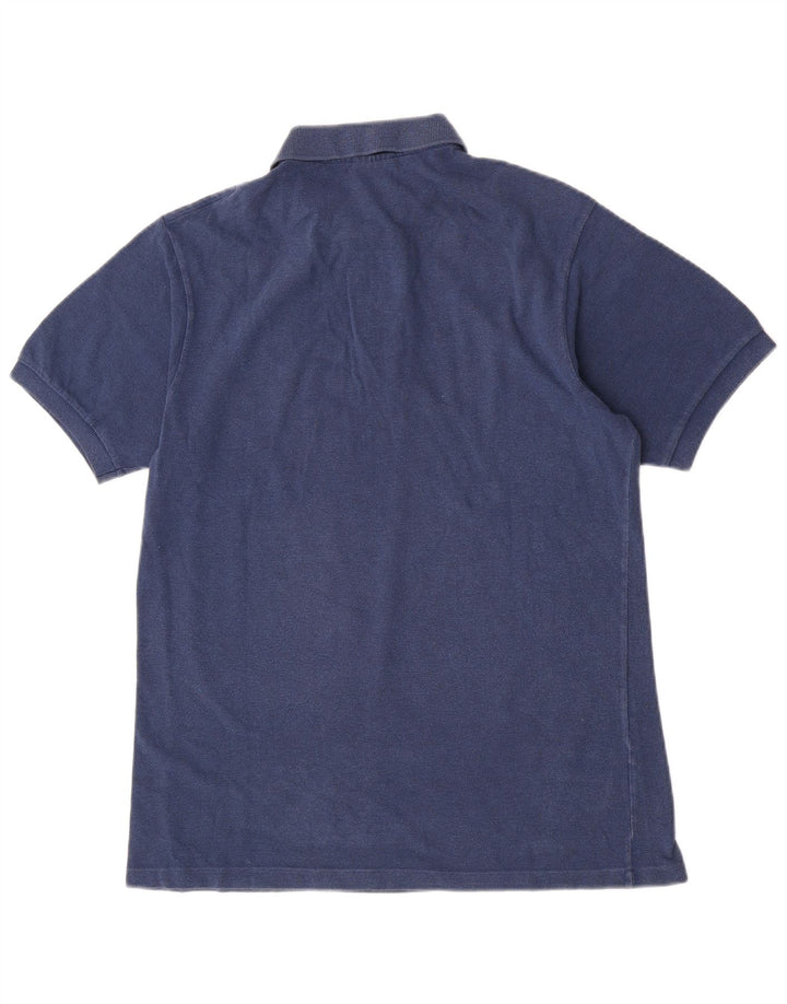 Tricou polo Lacoste pentru bărbați, mărime 4, bumbac albastru bleumarin mediu