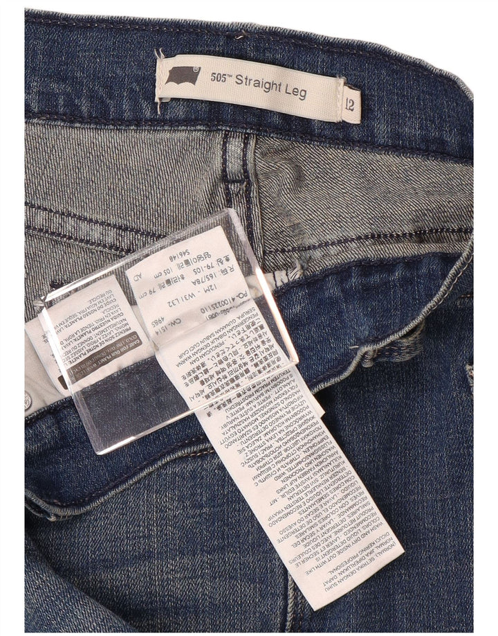 LEVI'S Blugi drepti 505 pentru femei US 12 mare W31 L29 bumbac albastru