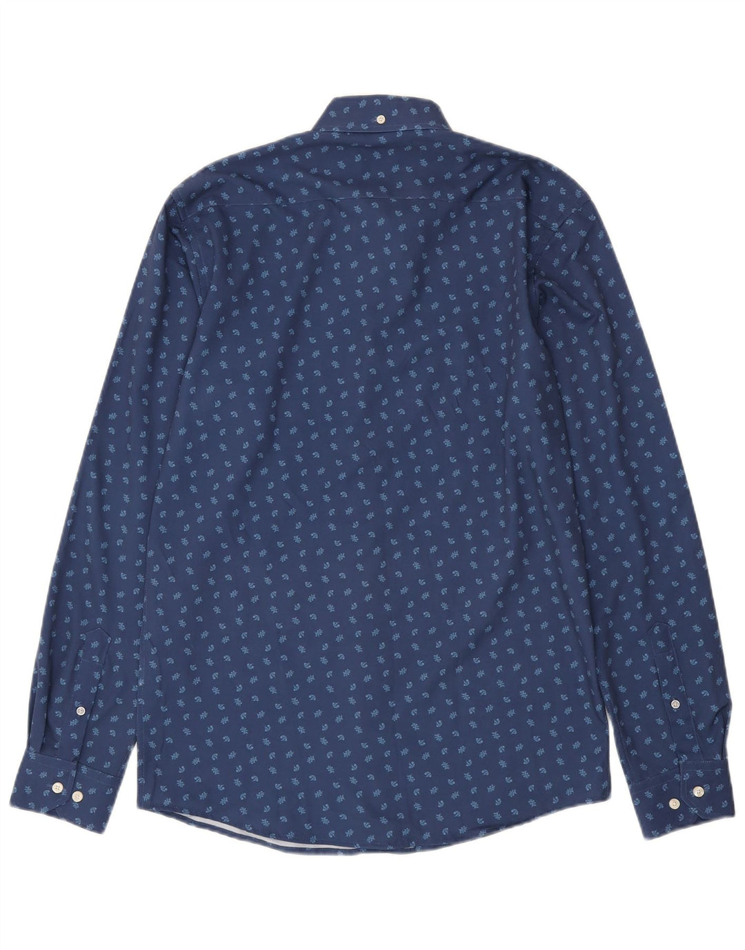 Cămașă pentru bărbați Ben Sherman Slim Fit Mărimea 15 1/2 Poliester Floral Albastru Mediu