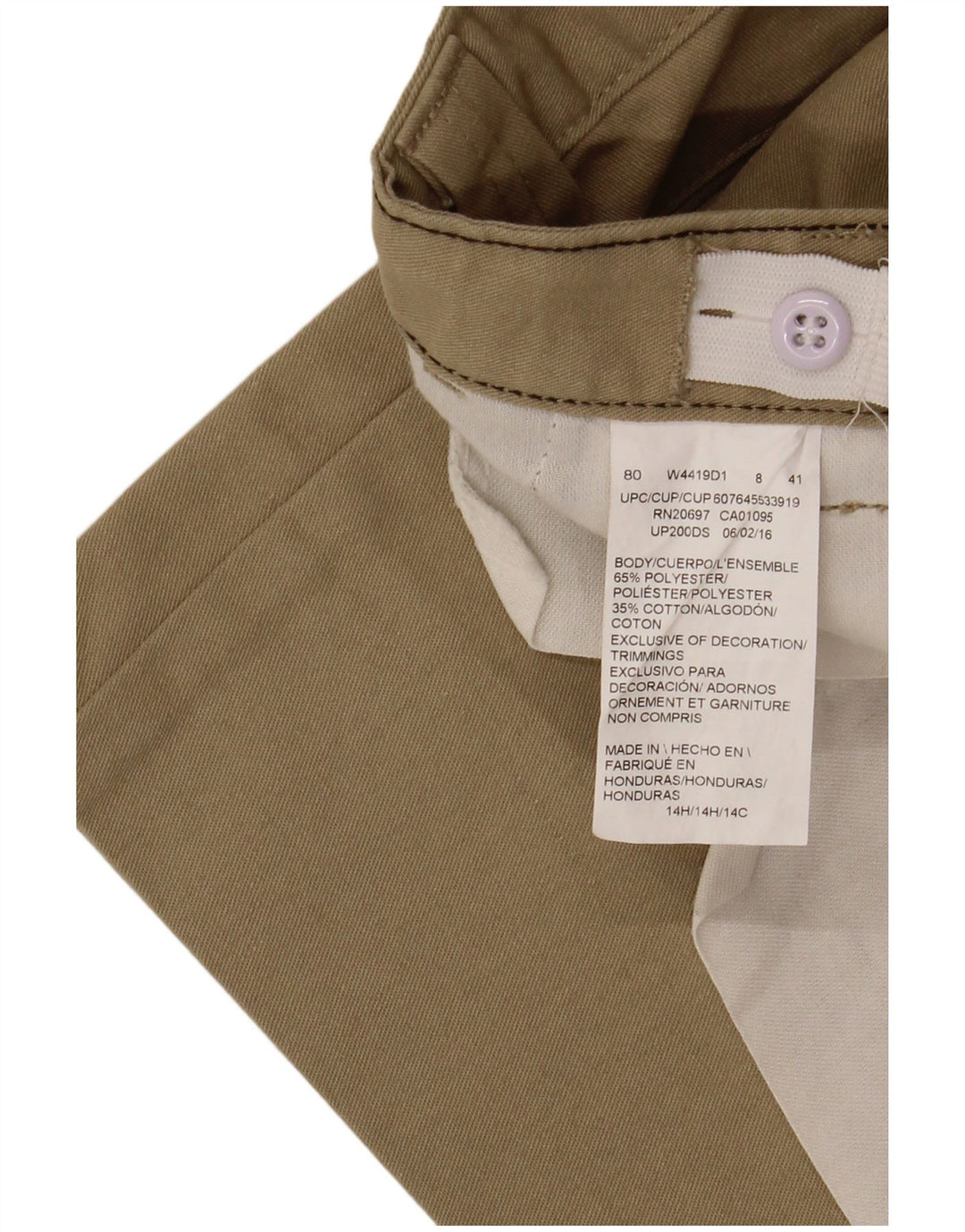 Pantaloni cargo drepti pentru băieți Dickies 13-14 ani L30 L25 Bej Poliester