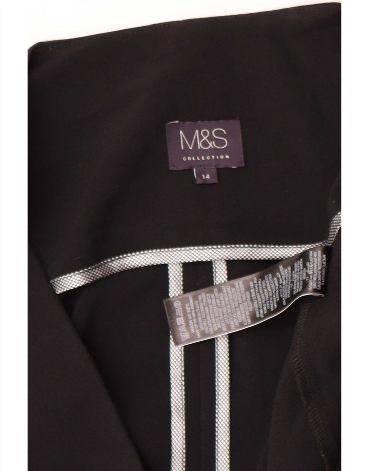 Jachetă pentru femei Marks & Spencer Open Blazer UK 14 Poliester mediu negru