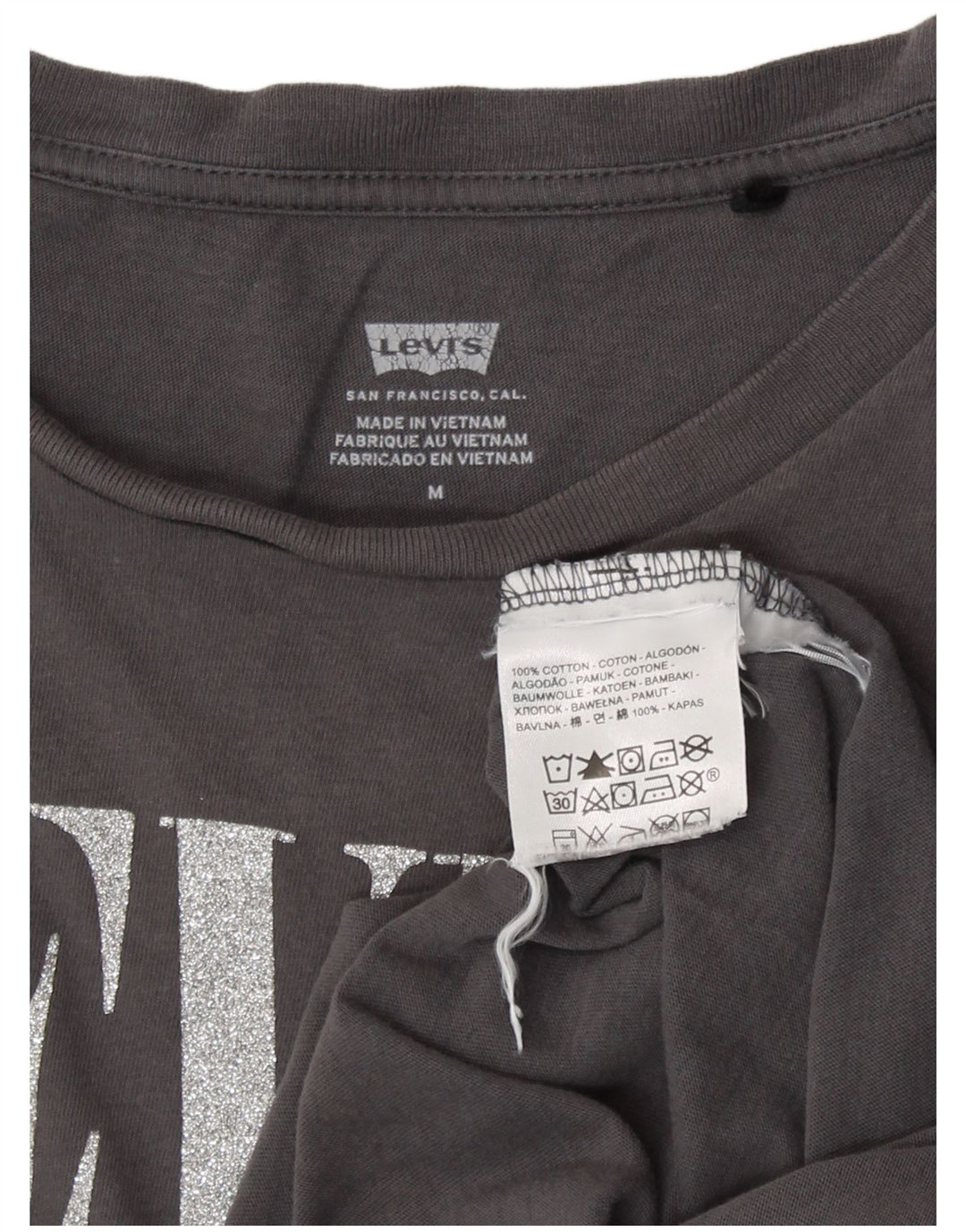Tricou grafic Levi's pentru femei Top UK 12 Medium Gri Bumbac