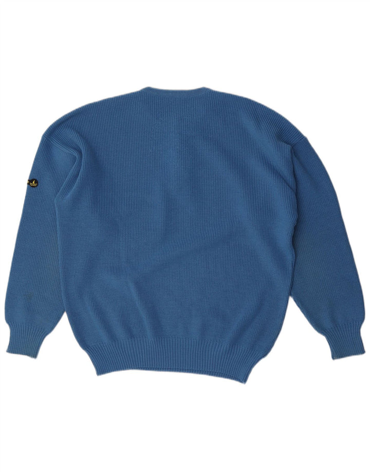 Pulover pentru bărbați Navigare, cu fermoar, cu gât, mare, albastru