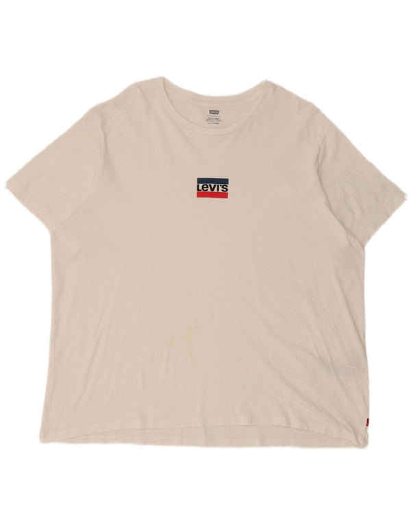 Tricou pentru femei Levi's Top UK 20 2XL Bumbac alb