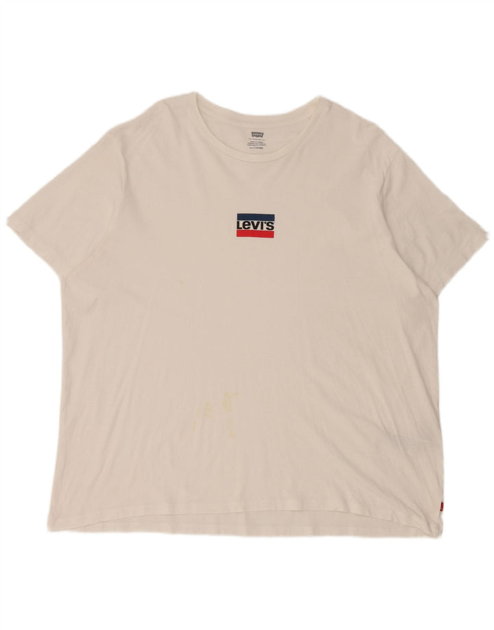 Tricou pentru femei Levi's Top UK 20 2XL Bumbac alb