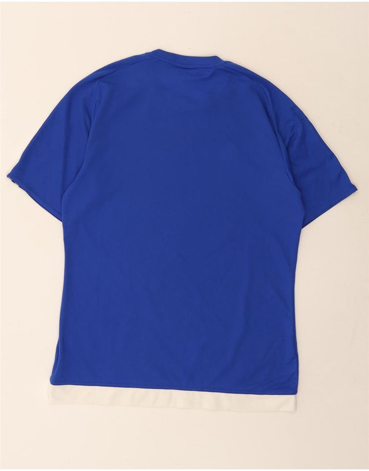 Tricou Adidas Climalite pentru bărbați Top Mediu Albastru Poliester Colorblock