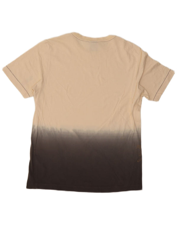 Tricou grafic Nike pentru bărbați Top UK 39/41 Medium Beige Colorblock Bumbac
