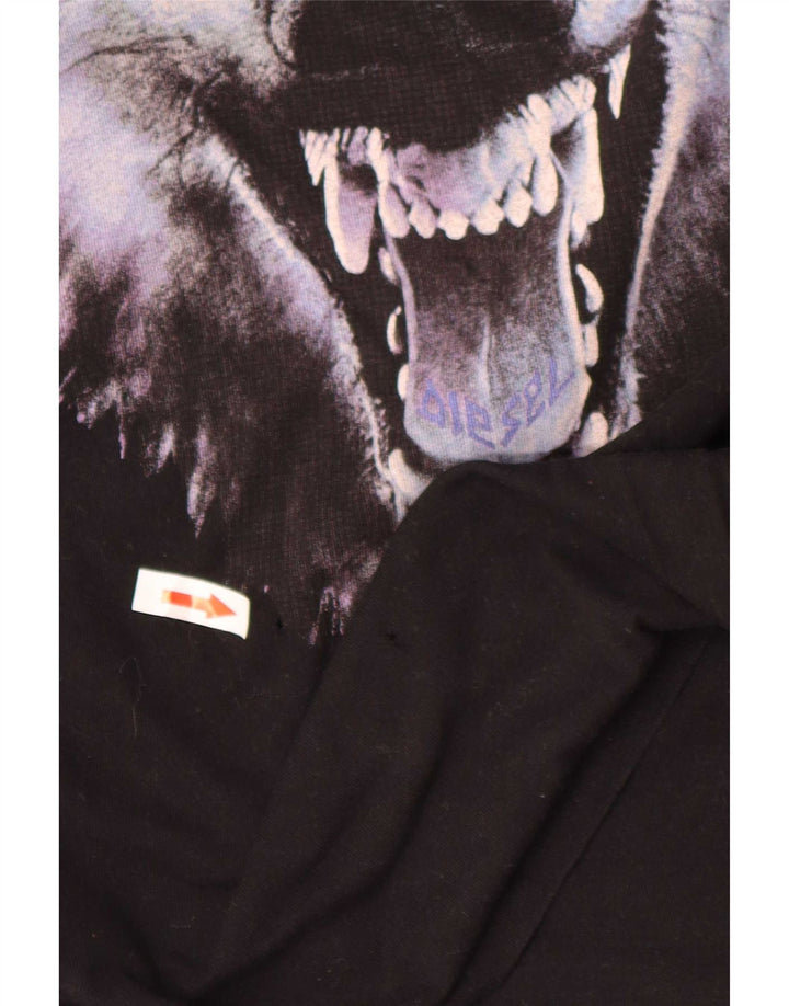 Tricou grafic pentru bărbați Diesel Top Mediu Negru Bumbac