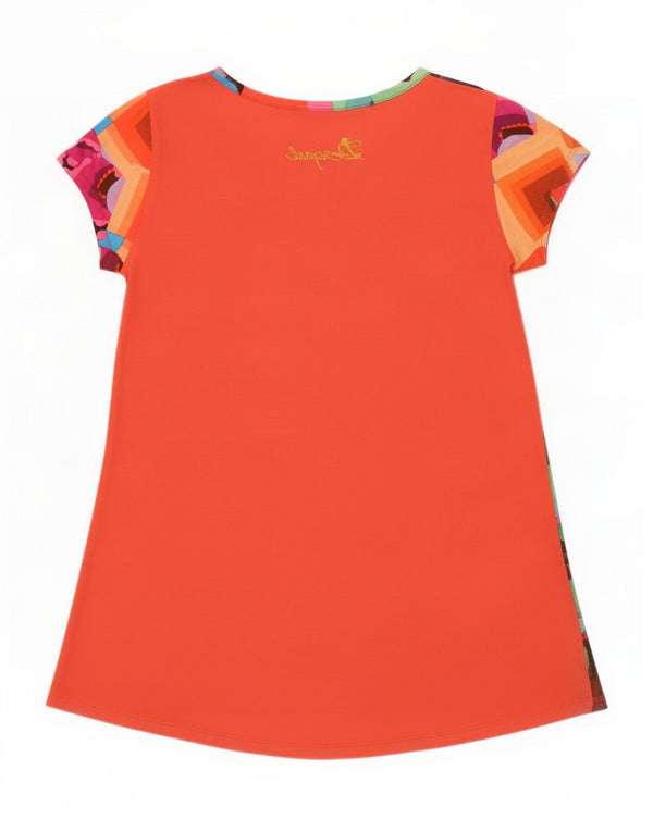 Tricou grafic Desigual pentru femei Top UK 14 Medium Multicolor Geometric