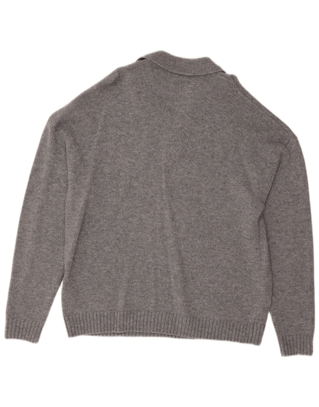 Pulover pentru bărbați Reiss cu gât polo, lână mare, gri cu pete