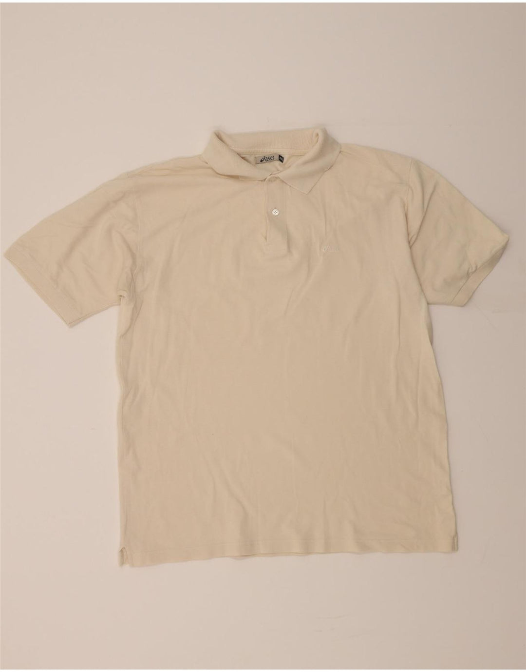 OASIS Mens Polo Shirt 2XL Off White Cotton Vintage Oasis and Second-Hand Oasis from Messina Hembry 