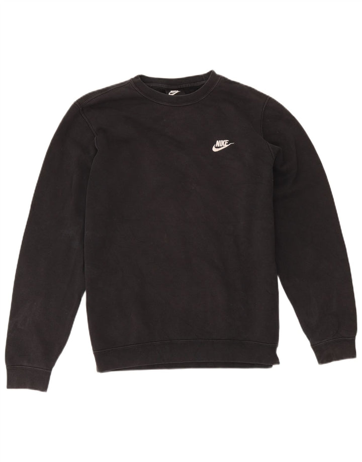 Pulover Nike pentru bărbați, bumbac mediu negru