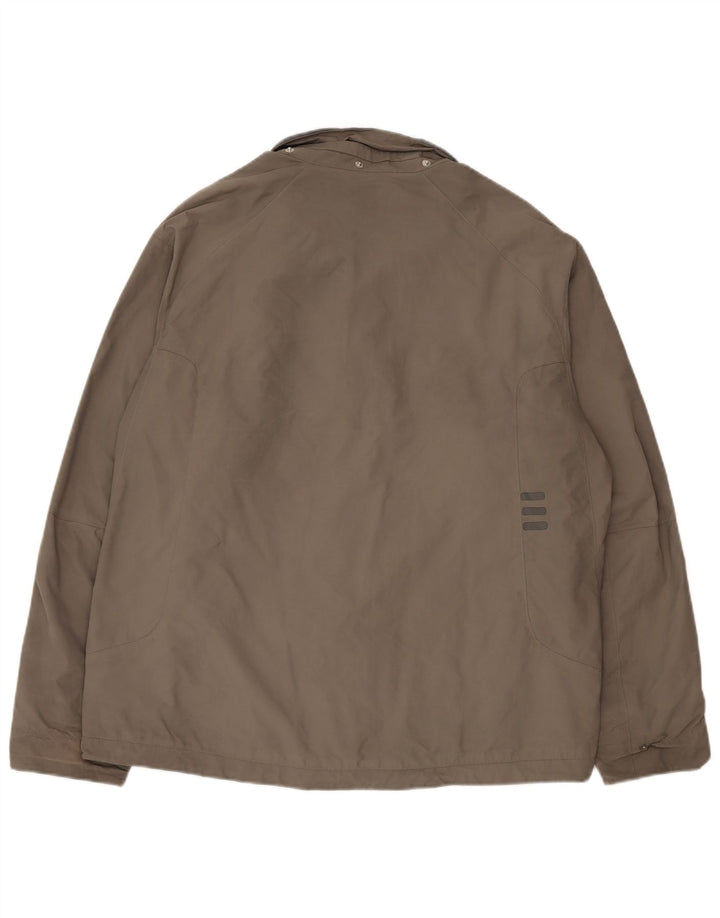 Jachetă de ploaie Adidas pentru bărbați UK 40 Large Khaki Nylon