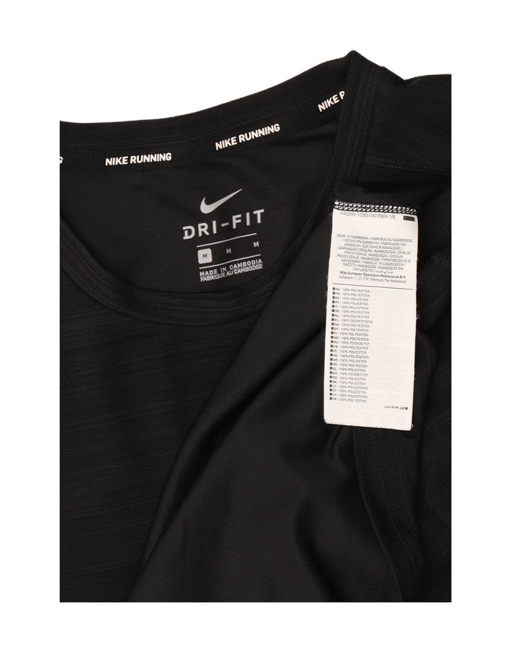 Tricou Nike Dri Fit pentru bărbați Top Mediu Negru Poliester cu dungi