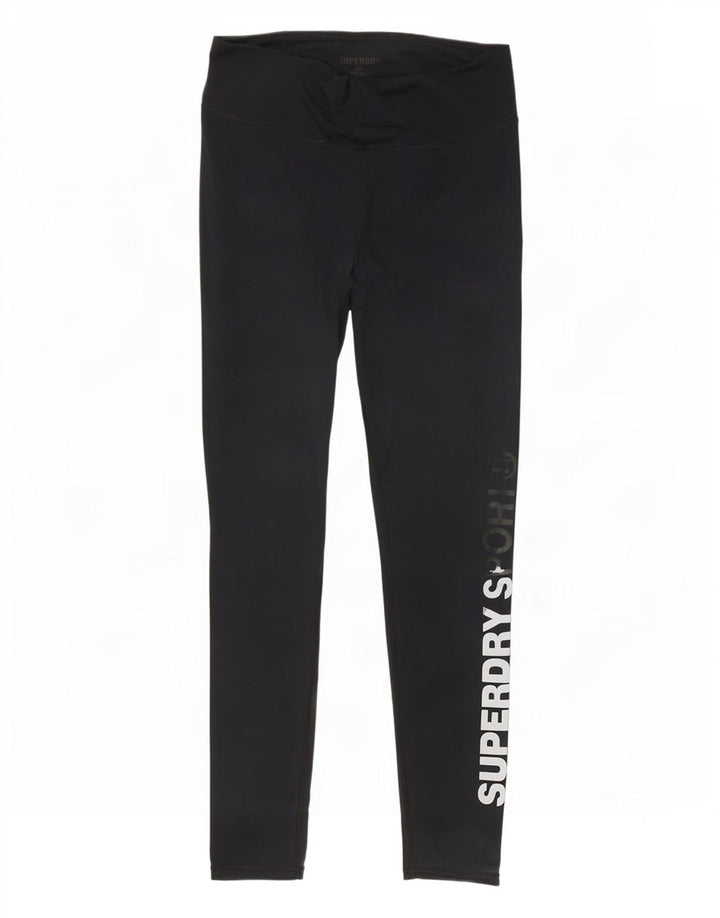 Leggings grafic Superdry pentru femei UK 12 Medium Black