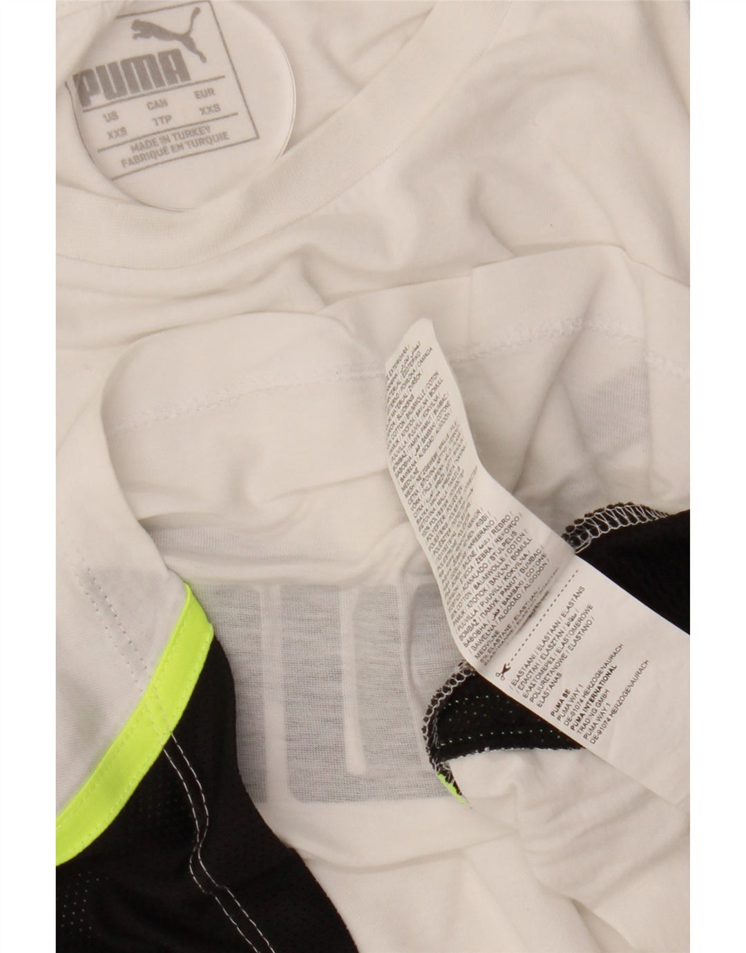 Tricou grafic supradimensionat pentru femei PUMA UK 2 2XS White Colorblock