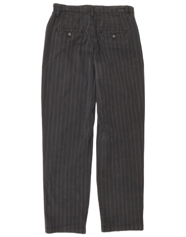 Pantaloni casual pentru femei cu talie înaltă Lee US 10 Large W28 L30 Black Pinstripe