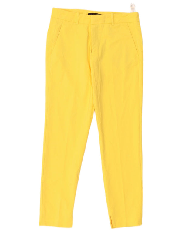 Pantaloni chino slim pentru femei Zara EU 38 Mici L28 L28 Bumbac galben