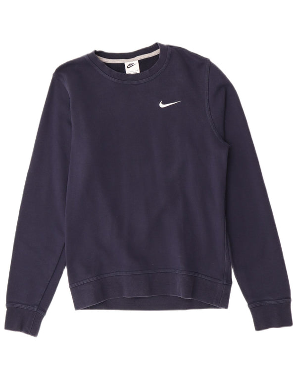 Hanorac pentru bărbați Nike Pulover mic, albastru bleumarin, bumbac