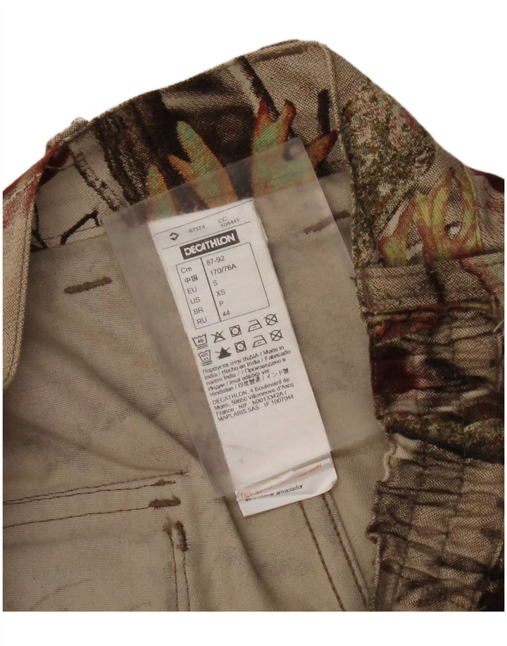 DECATHLON Pantaloni Cargo Drepți Femei Mici L27 L30 Bumbac Floral Bej