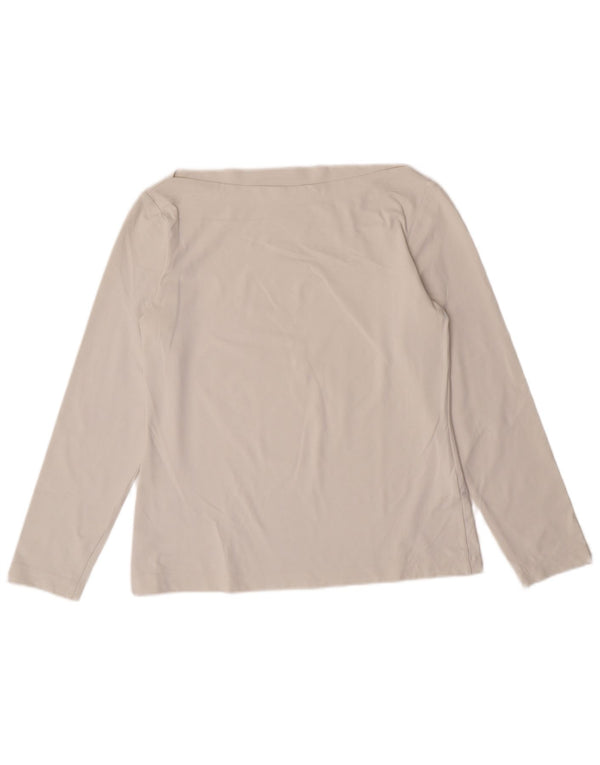 Sportmax Crop Top pentru femei cu mânecă lungă UK 12 Poliamidă alb mediu mediu