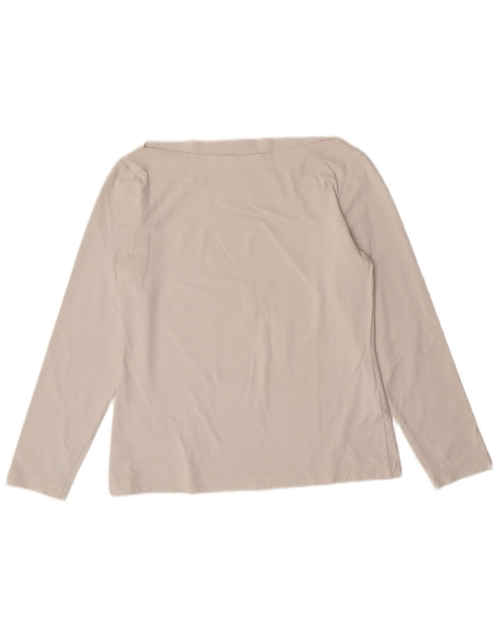 Sportmax Crop Top pentru femei cu mânecă lungă UK 12 Poliamidă alb mediu mediu