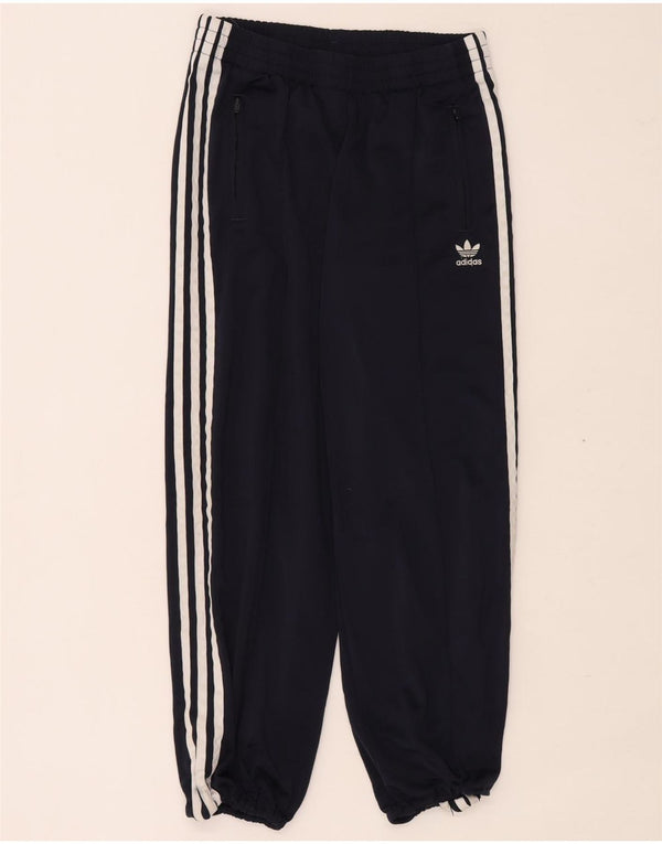 Pantaloni de trening Adidas pentru femei Joggeri UK 10 Poliester bleumarin mic