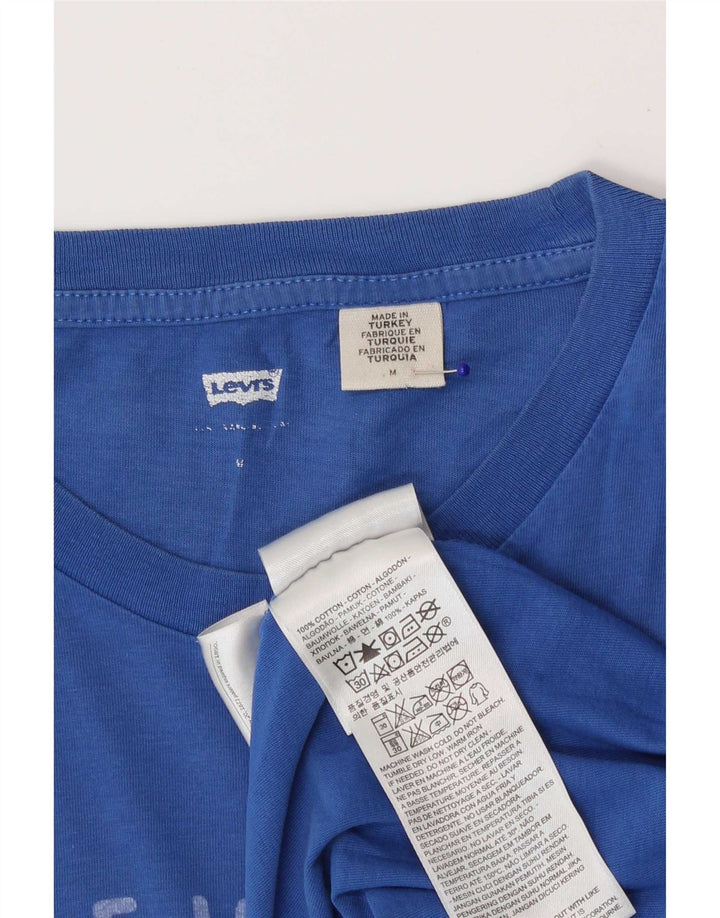 Tricou cu grafic Levi's pentru bărbați Top din bumbac albastru mediu