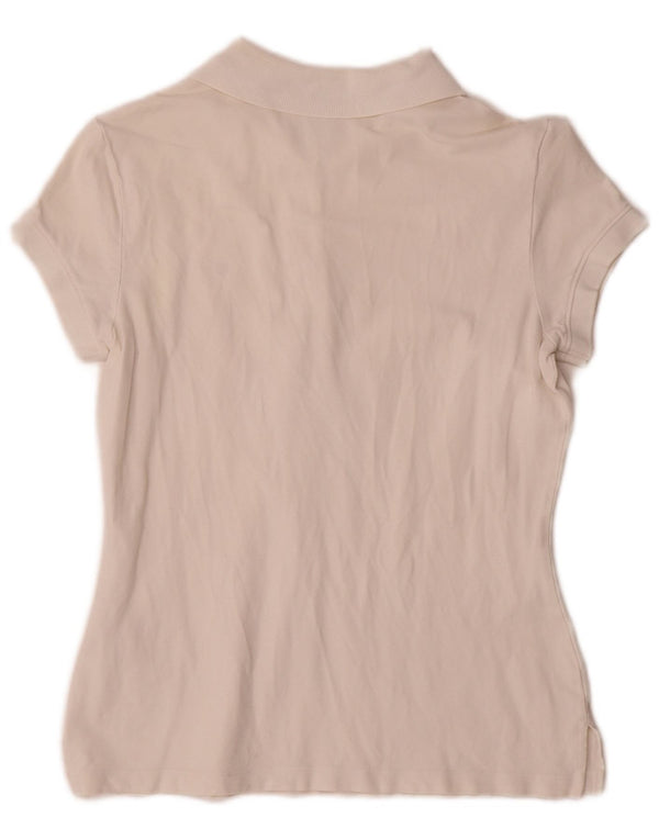 Tricou polo Tommy Hilfiger pentru femei UK 10 Small White Bumbac