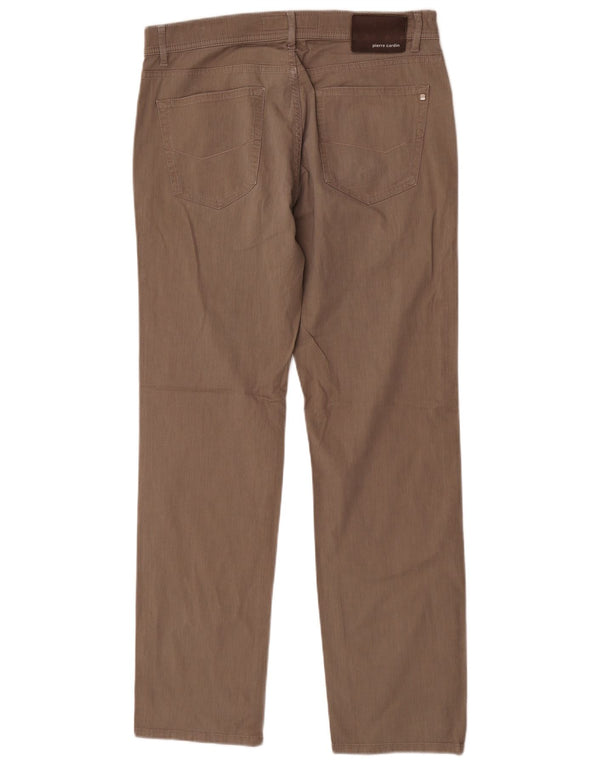 Pantaloni casual drepti pentru bărbați Pierre Cardin Lyon W34 L32 bumbac maro