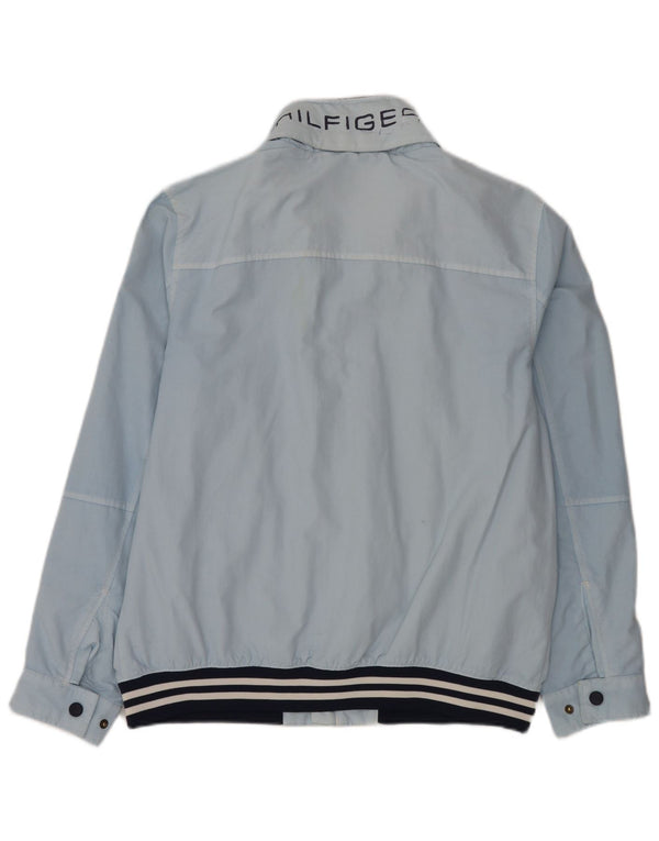 Jachetă bomber cu glugă grafică pentru bărbați Tommy Hilfiger UK 40, mare, cu dungi albastre