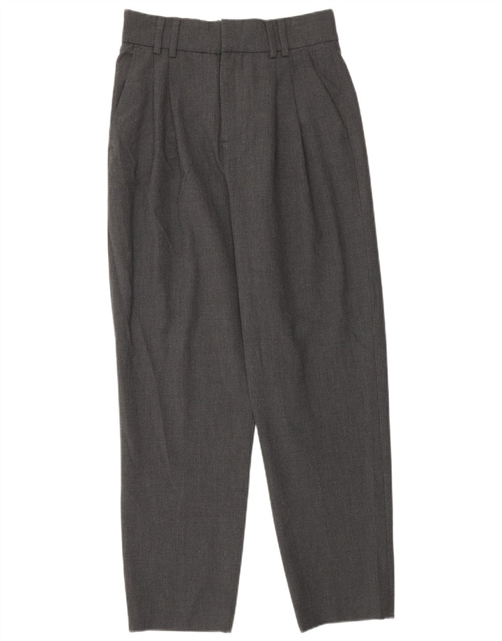 Pantaloni de costum pentru femei Zara EU 32 2XS L22 L26 Gri Poliester