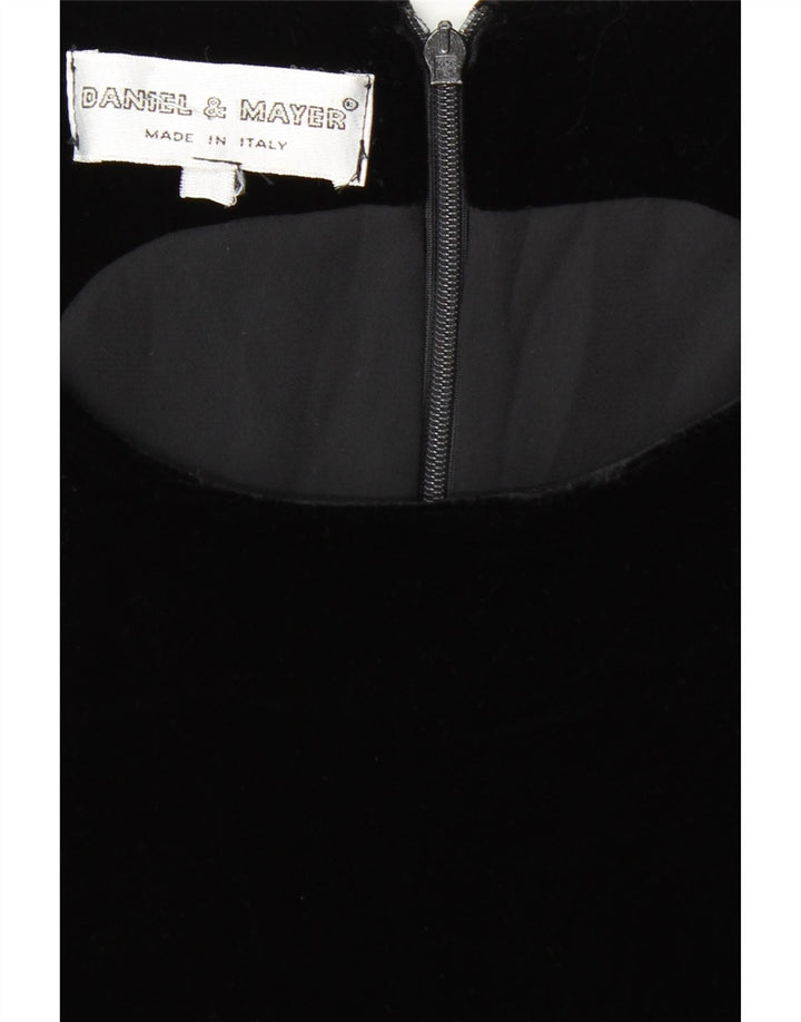 DANIEL & MAYER Rochie pentru femei fără mâneci din catifea UK 12 Medium Black
