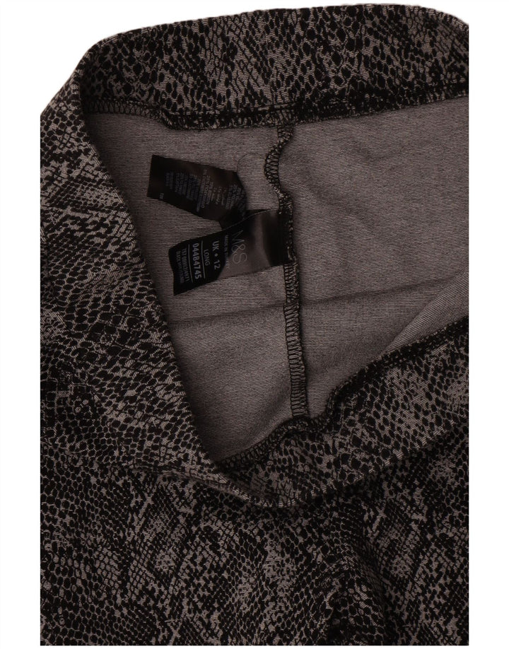 Leggings pentru femei Marks & Spencer UK 12, gri mediu, viscoză cu imprimeu animal