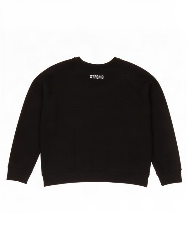 Pulover pentru damă Zara Trafaluc Graphic Pulover UK 14 Bumbac mediu negru