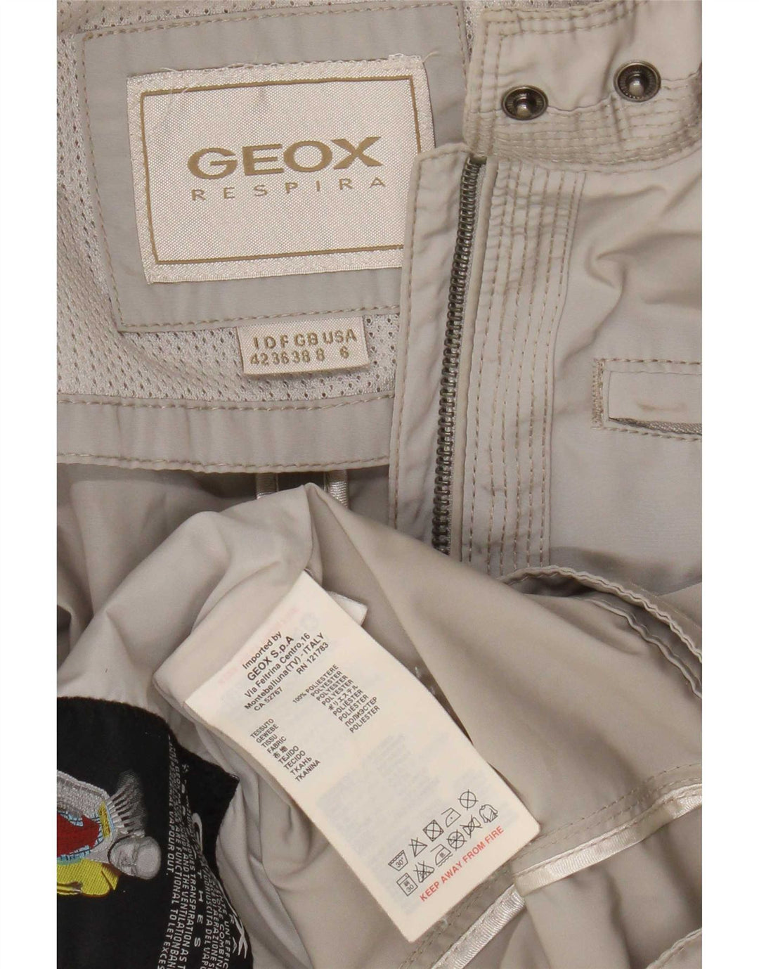 Geacă Utilitară pentru Femei Geox UK 8 Small Gri Poliester