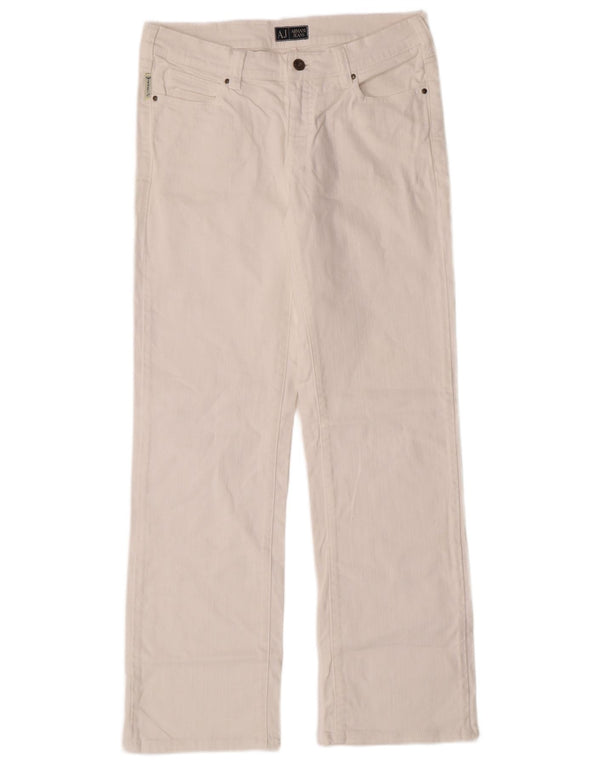 Blugi drepti pentru femei Armani L29 L30 Bumbac alb