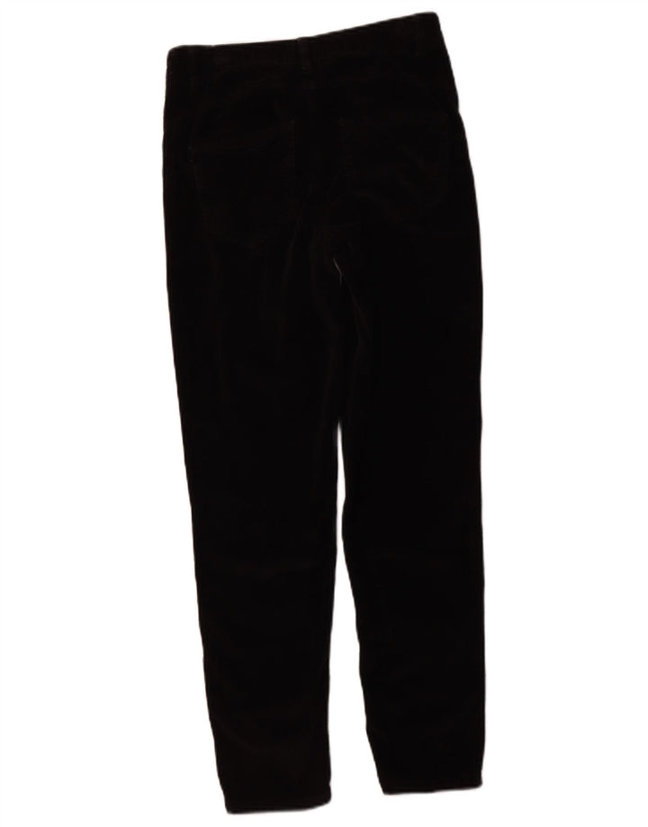 Pantaloni subțiri din catifea pentru femei BENETTON UK 8 Small W26 L27 bumbac negru