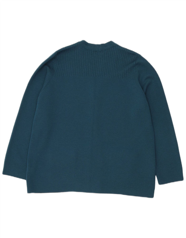 Pulover cardigan pentru femei Luisa Spagnoli UK 18 XL Lână albastră