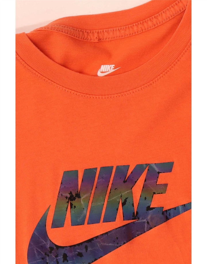 Tricou grafic Nike pentru bărbați Top din bumbac portocaliu mediu