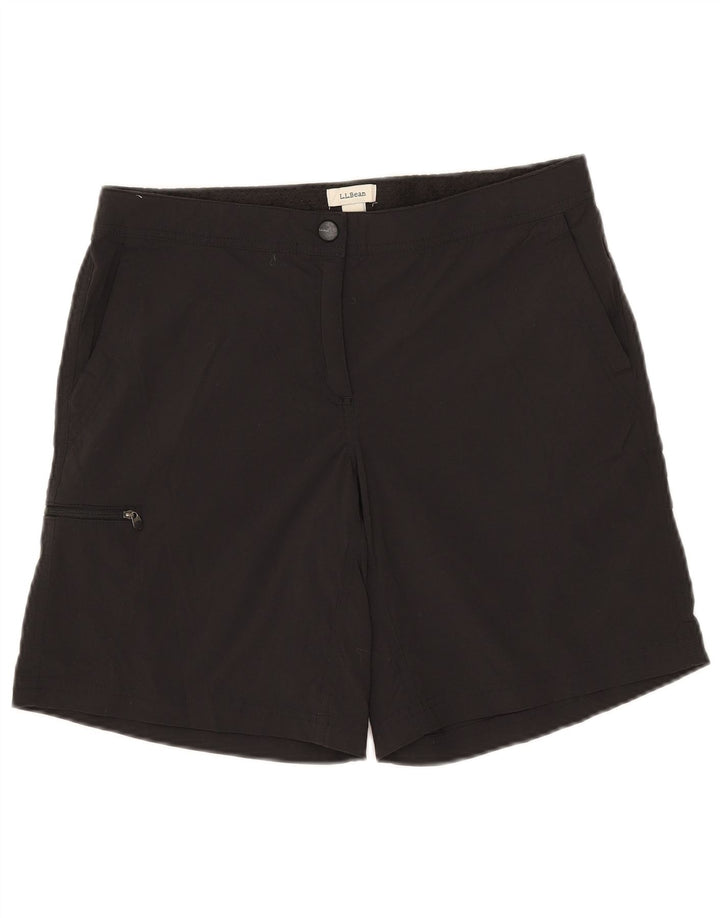 Pantaloni scurti cargo pentru femei L.L.Bean US 10 Large W32 Nylon negru